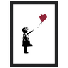 Banksy la fille avec une oeuvre de ballon rouge Poster