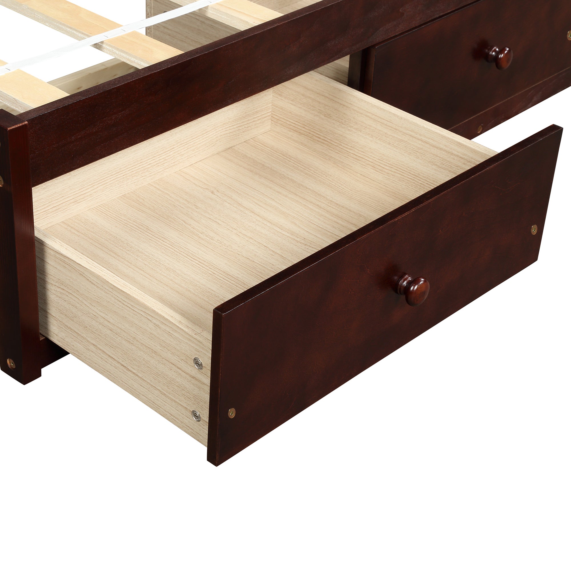 Twin Size Platform Storage Bed With 3 Drawers