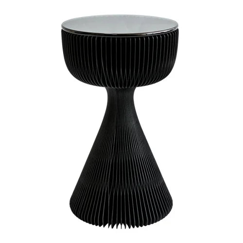 Table d'appoint en papier, petite jupe noire, meubles de maison, Table basse de luxe en papier Kraft, petites Tables d'angle rondes nordiques simples