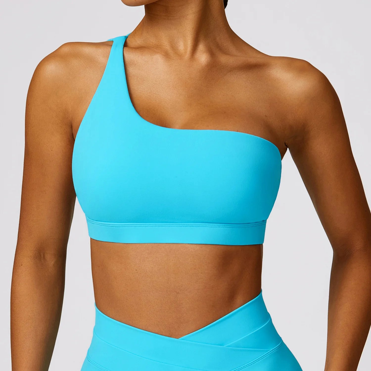 High Stretch Comfy One-Shoulder Sports Bra for Women, Gym & Yoga Wear