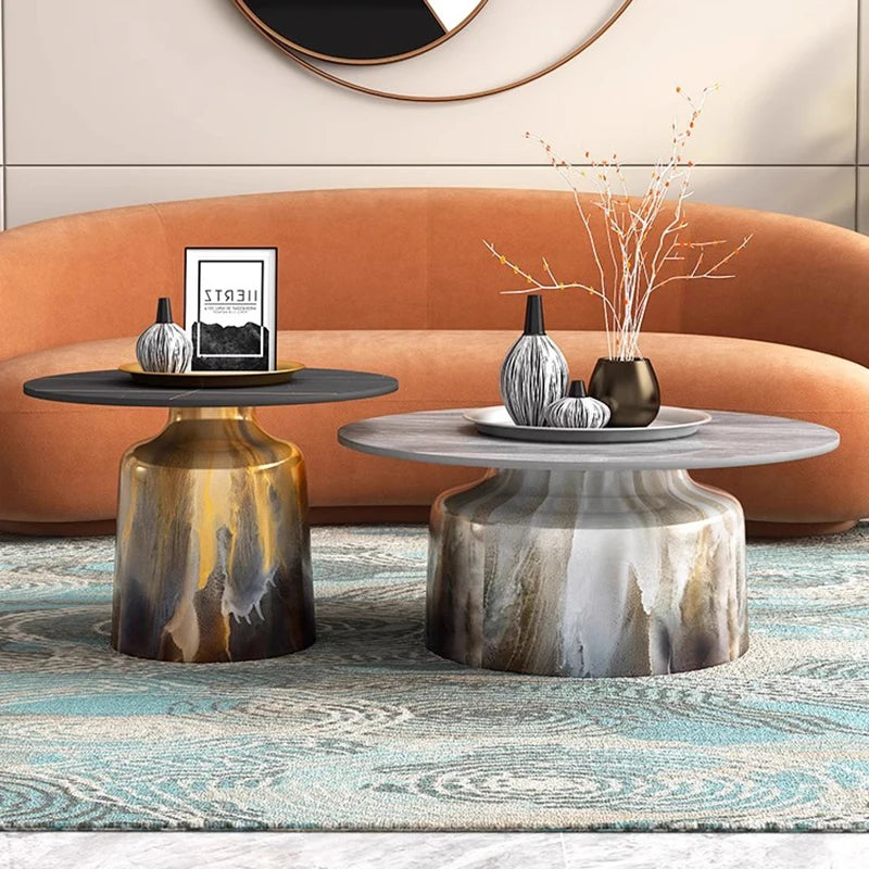 Elegant Japanese Marble Coffee Table Set – Modern, Nordic, French Design