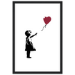 Banksy la fille avec une oeuvre de ballon rouge Poster