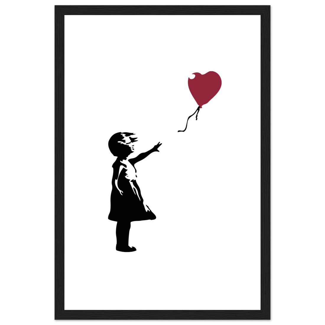 Banksy la fille avec une oeuvre de ballon rouge Poster