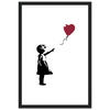 Banksy la fille avec une oeuvre de ballon rouge Poster