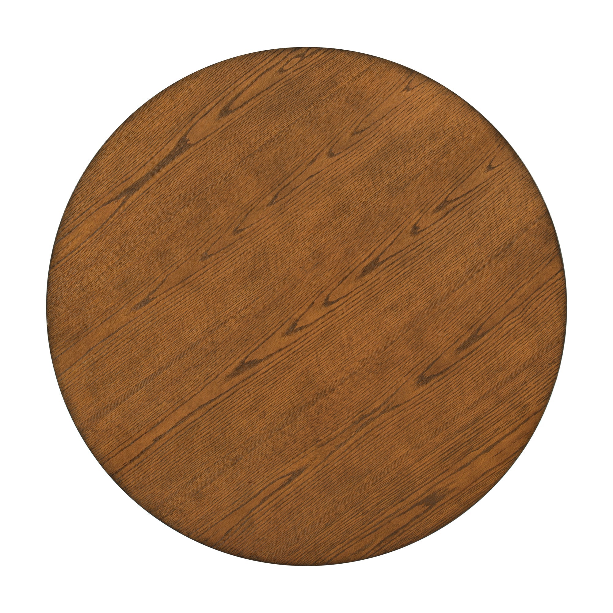 Mid-Century Walnut Solid Wood Round Dining Table for Small Spaces