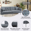 Modern Linen Convertible Futon Sofa Bed for Small Spaces & Apartments