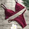 Ensemble bikini triangle sexy - Micro maillots de bain brésiliens en 11 couleurs