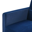 Blue Loveseat Sofa Bed with Pull-Out, Adjustable Back & Arm Pockets