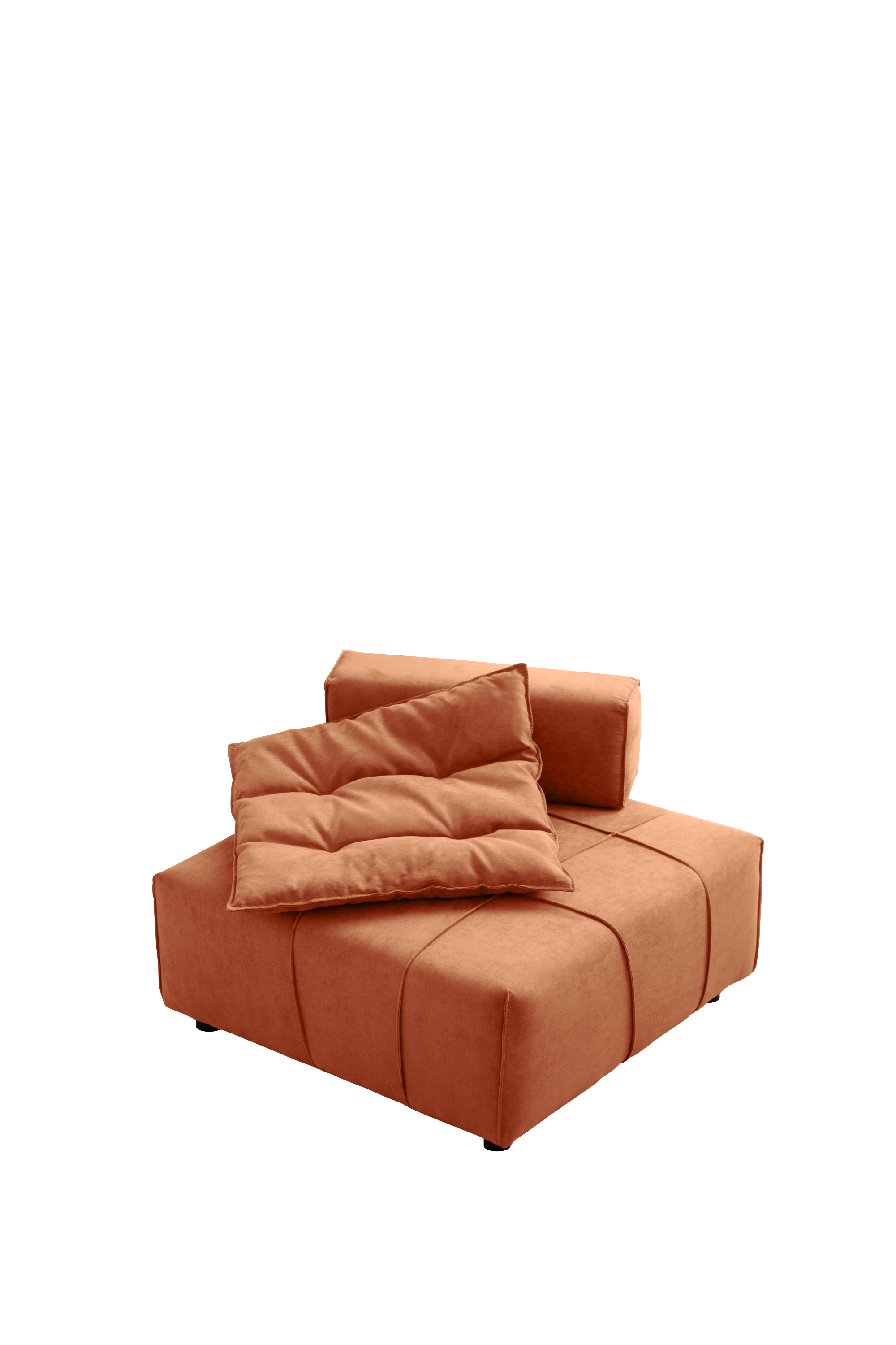 Modular Armless Sofa Chair w/ Removable Back Cushion, 33.1