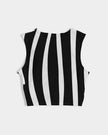 Tribal Zebra Twist-Front Crop Tank