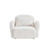 White Teddy Fabric Lazy Sofa Chair