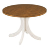 Mid-Century Walnut Solid Wood Round Dining Table for Small Spaces