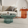 Elegant Nordic Round Glass Coffee Table – Modern Minimalist Design