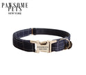 Small Size Dog & Cat Collar - Purplish Blue Stripe