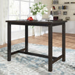 Espresso Rustic Wooden Counter Height Dining Table for Small Spaces