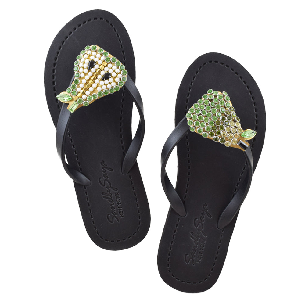 Pear - Rhinestone Flat Flip Flops Sandal