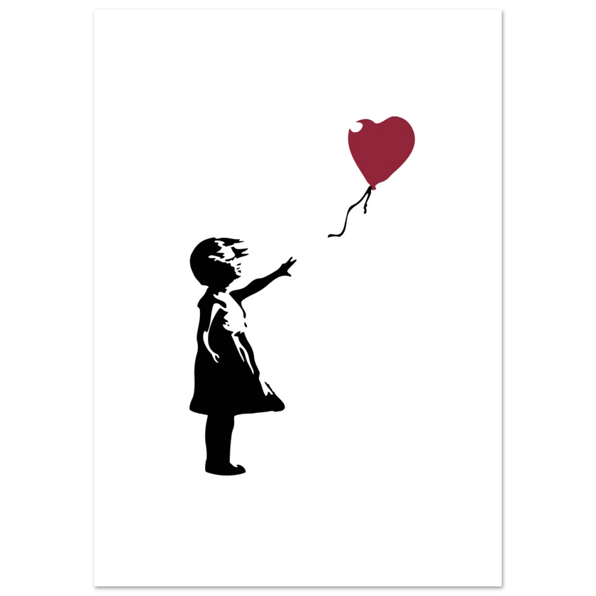Banksy the Girl With a Red Balloon Artwork Poster