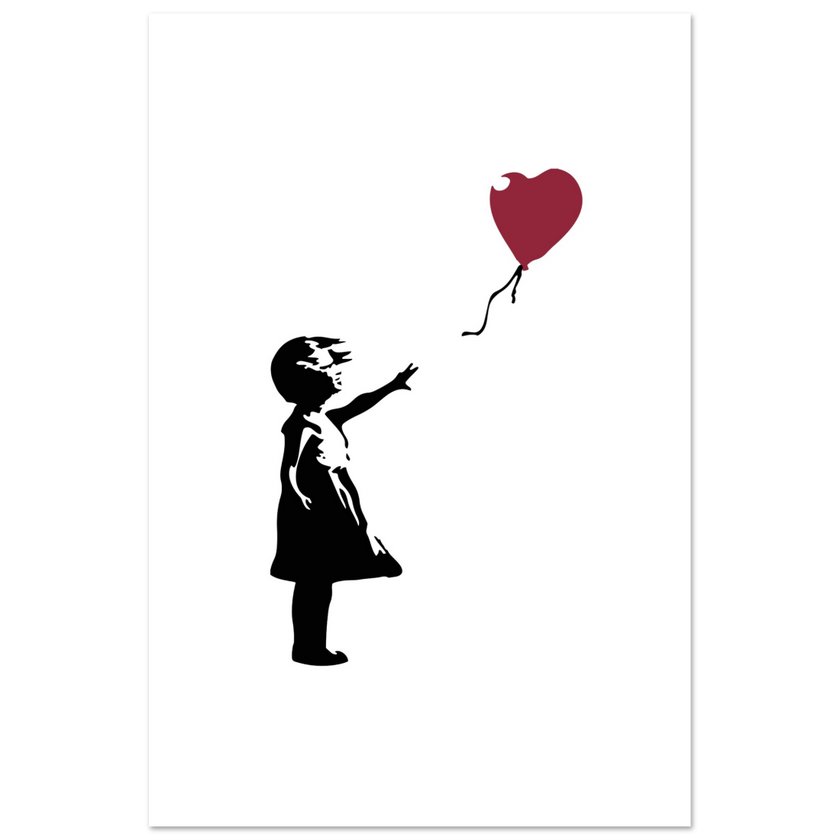 Banksy the Girl With a Red Balloon Artwork Poster