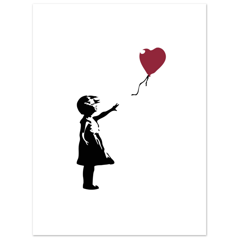 Banksy the Girl With a Red Balloon Artwork Poster