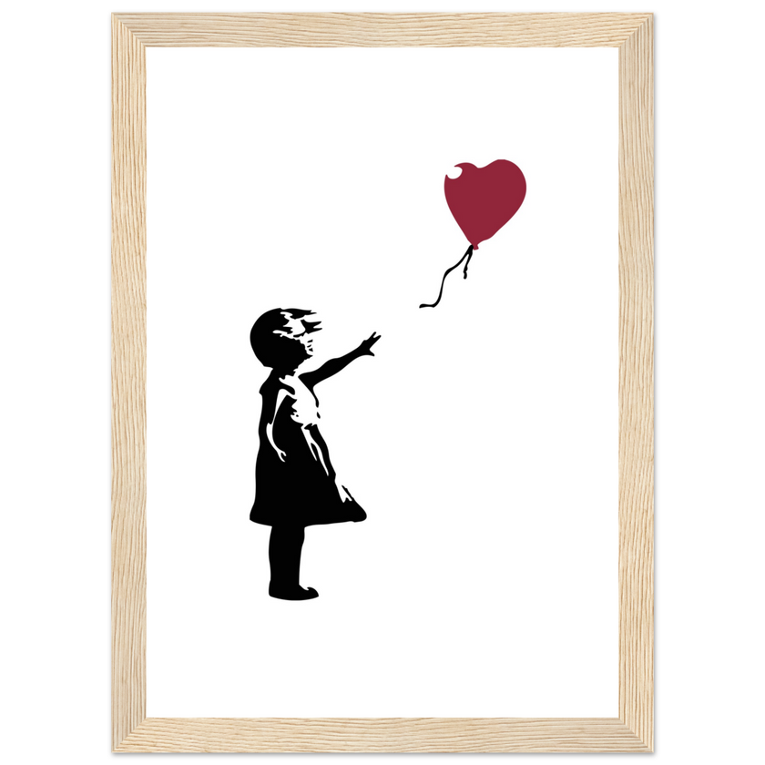 Banksy the Girl With a Red Balloon Artwork Poster