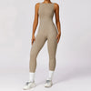 Seamless V-Back Yoga Jumpsuit with Padding