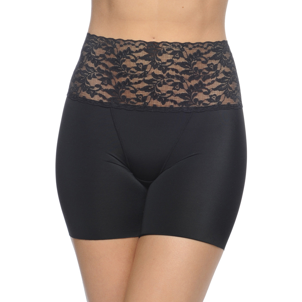 Short garçon plus mince avec ceinture en dentelle noir