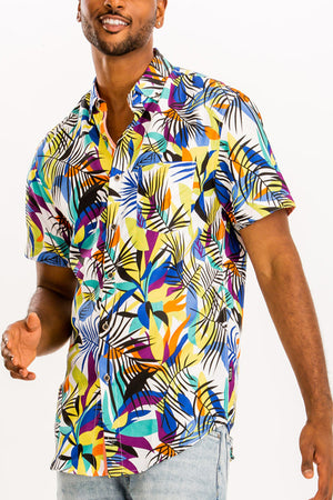 Chemise hawaïenne à manches courtes à impression numérique