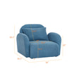 Blue Teddy Fabric Lazy Sofa Chair