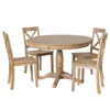 5-Piece Modern Dining Set: Round Table & 4 Chairs for Kitchen/Dining