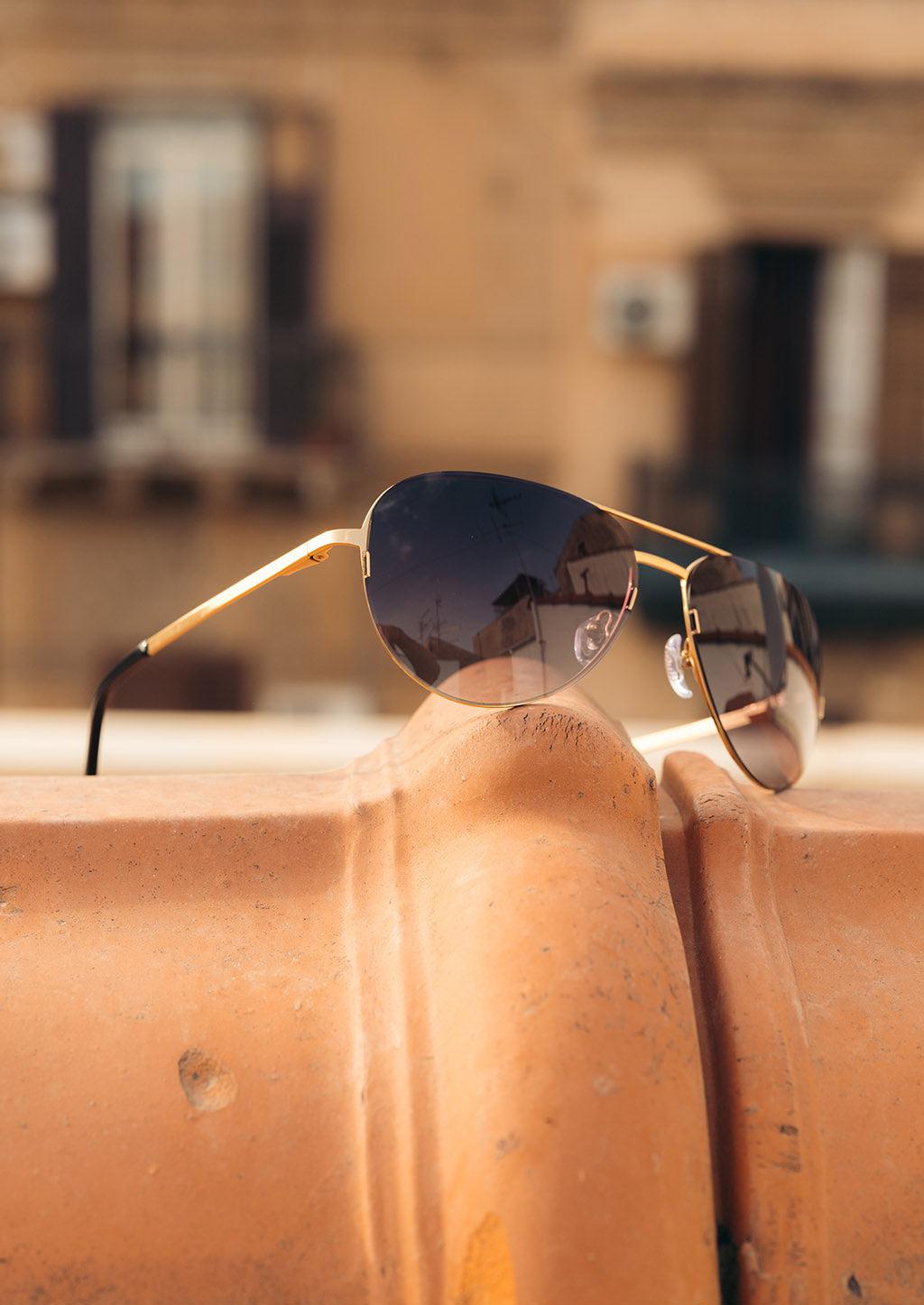 Titanium Aviator Sunglasses - V2 - 24K GOLD Plated