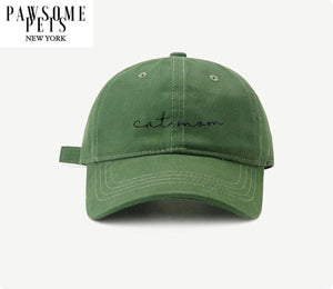 Cat Mom Hat - Olive Green