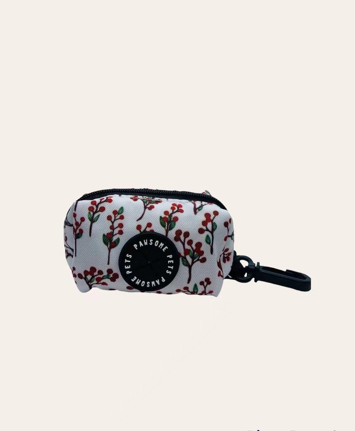 Waste Bag Holder-Red Floral