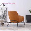 Modern Metal Frame Leather Armchair