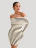 Tossy Striped Knit Bandeau Mini Dress - Elegant Summer Party Fashion