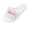 Pink Hudson Stripe Ruffle - Flat Flip Flops Sandal