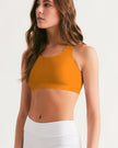 Tangy-Orange Women's Seamless Sports Bra