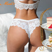 Sensual Lace Embroidered Thong – Temptation Low-Waist, Transparent Design