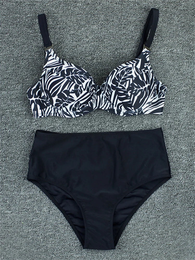 Ensemble bikini push-up imprimé - Maillot de bain brésilien d'été