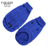 Pull en tricot torsadé pour chien et chat - Bleu foncé