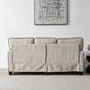 Beige Corduroy Living Room Sofa with Storage