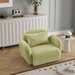 Green Teddy Fabric Lazy Sofa Chair