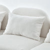 White Lazy Sofa Loveseat in Teddy Fabric for the Living Room