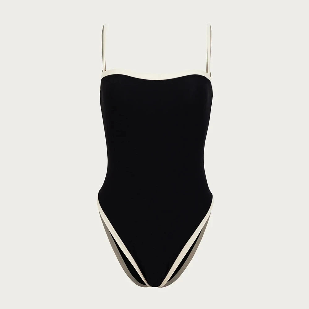 Maillot de bain monokini une pièce push-up et haut bandeau