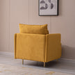 Yellow Upholstered Accent Chair - Modern Cotton Linen, 30.7''