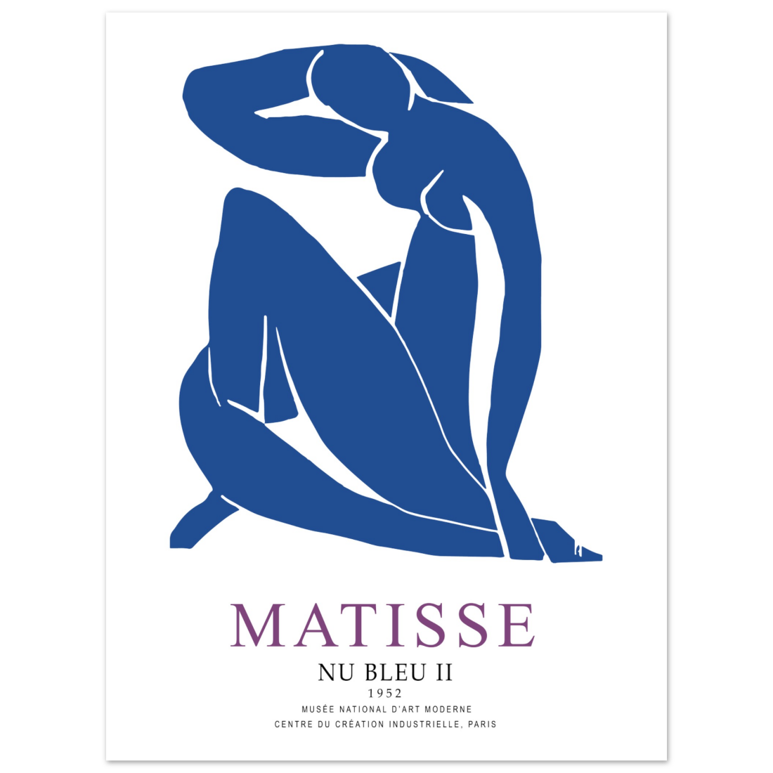 Henri Matisse Nu Bleu II (Blue Nude II) 1952 Poster