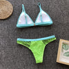 Custom Sexy Solid Color Mesh Bikini - Women's Swimwear Split Set