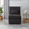 Black Linen Fabric Recliner Chair & Living Room Bedroom Furniture