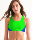 Neon Green Women's Seamless Sports Bra