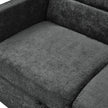 Black Loveseat Sofa Bed with Pull-Out Bed, Adjustable Back & Arm Pockets