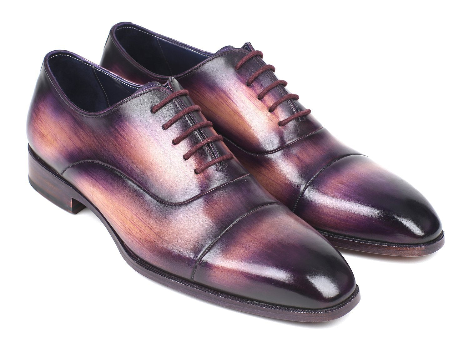 Paul Parkman Oxfords à bout capuchon pour hommes Violet (ID#1744-PRP)